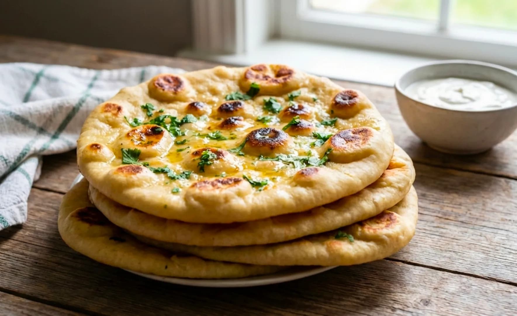 Pain naan sans levure