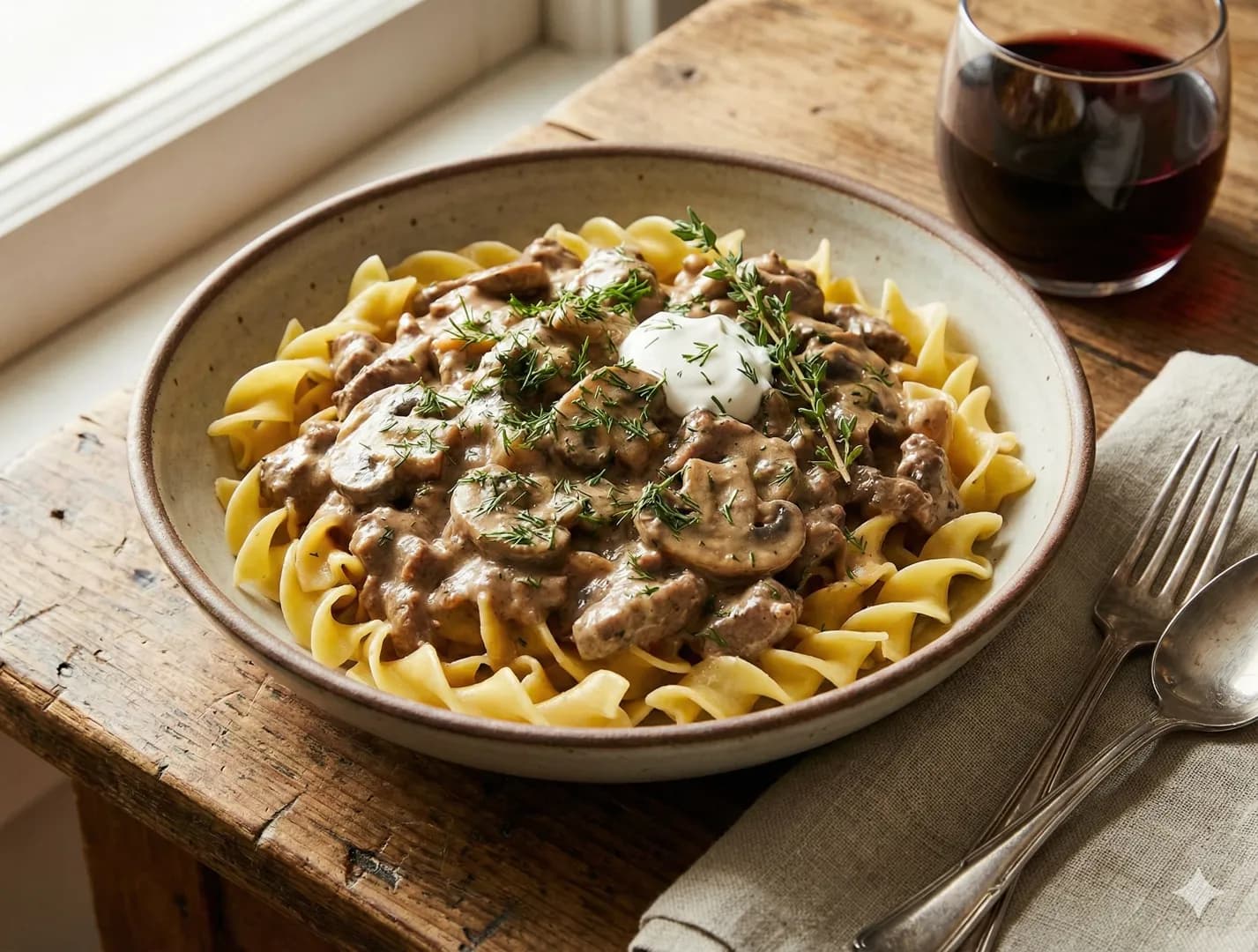 Bœuf Stroganoff à la mijoteuse