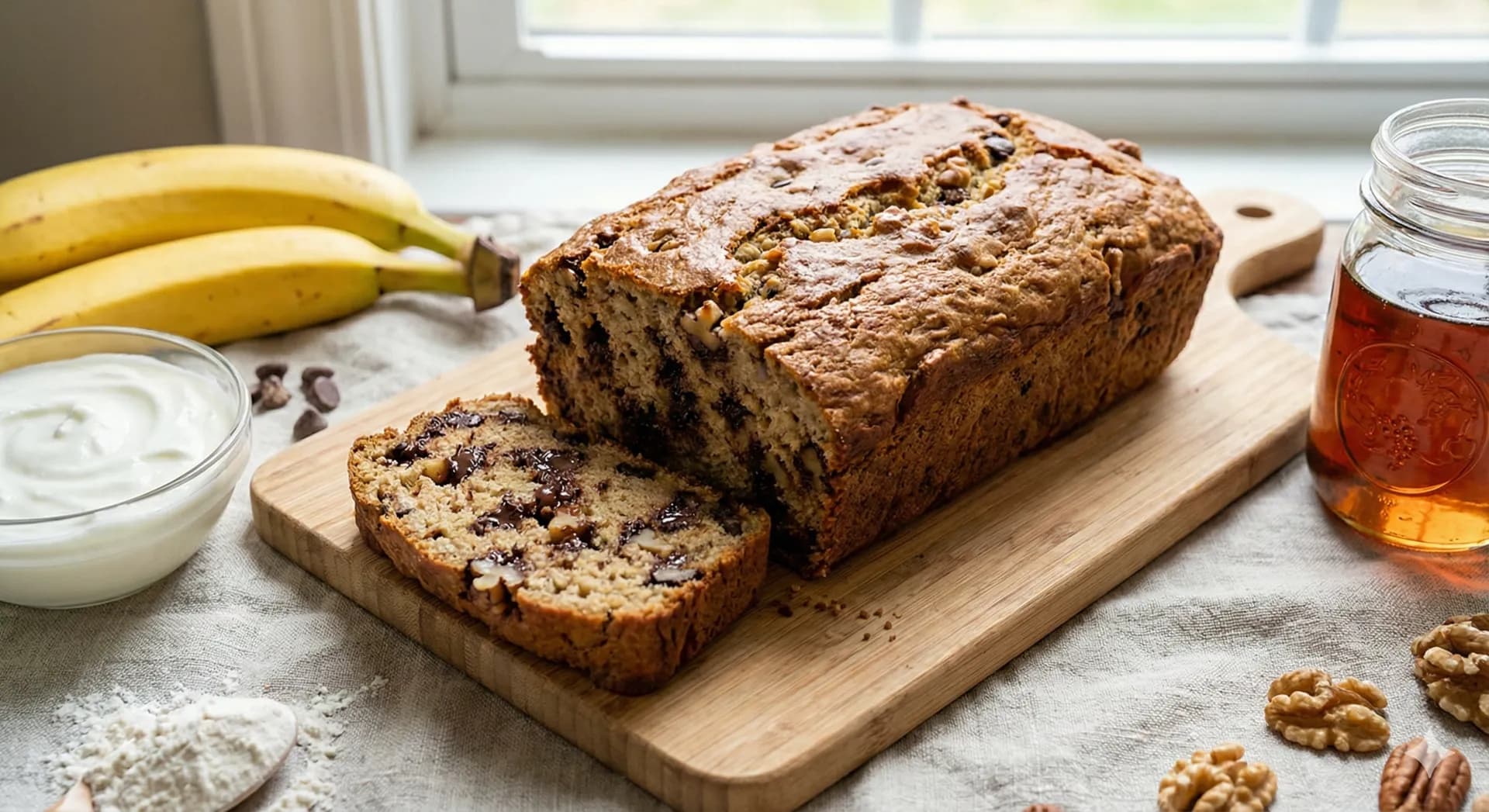 Pain aux bananes protéiné
